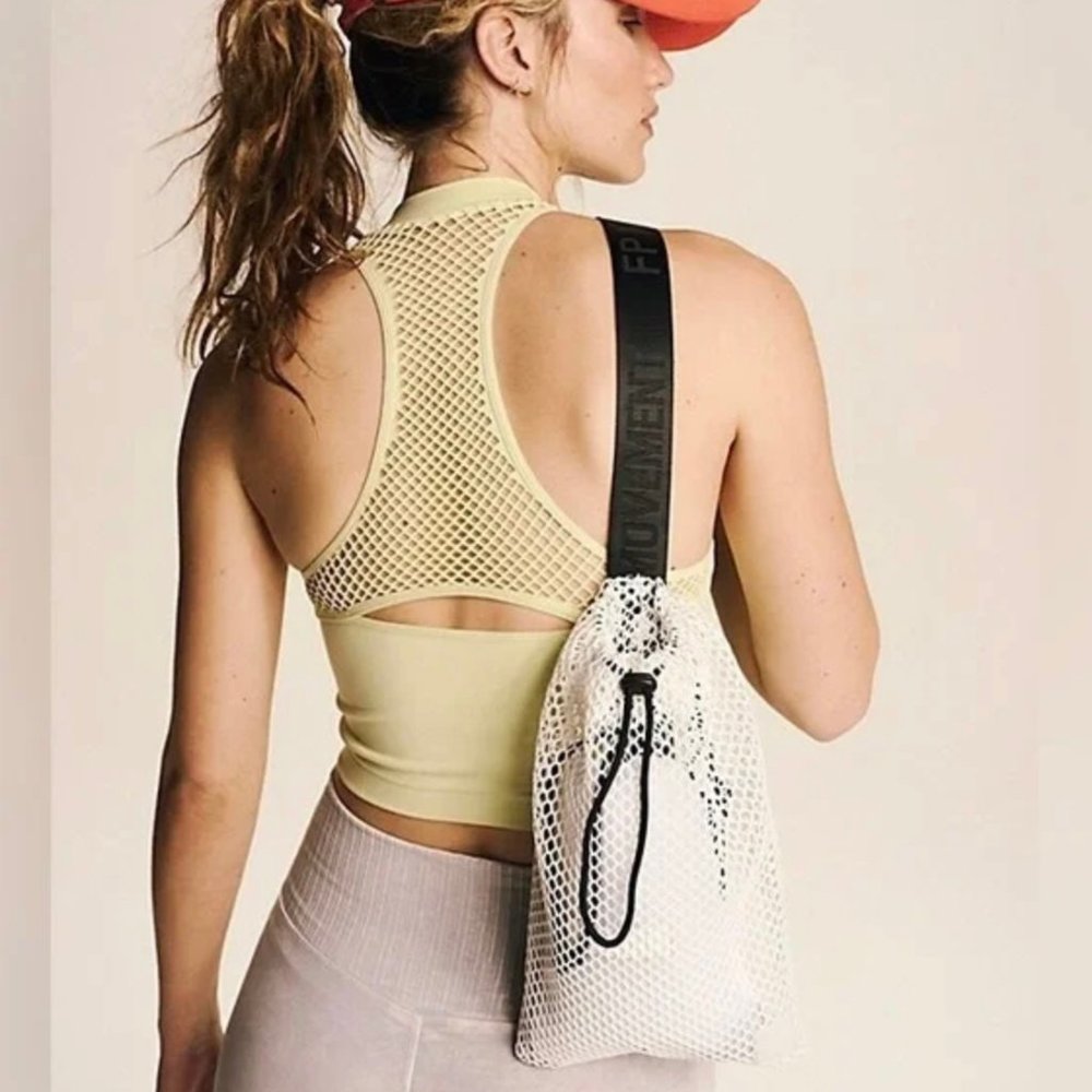 NWOT Free People Mini Mesh Sling Bag